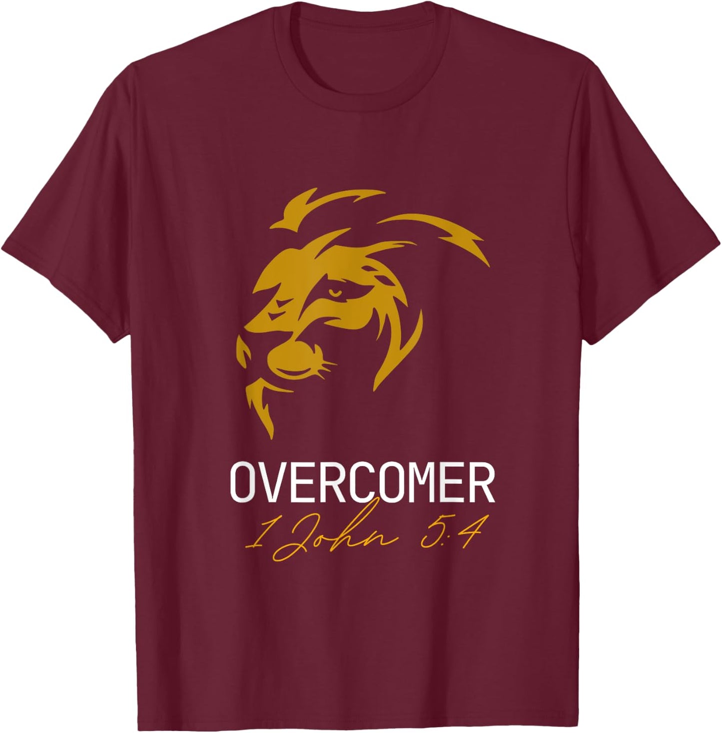 Christian Faith Overcomer Motivational T-Shirt - T-Shirt | Maroon