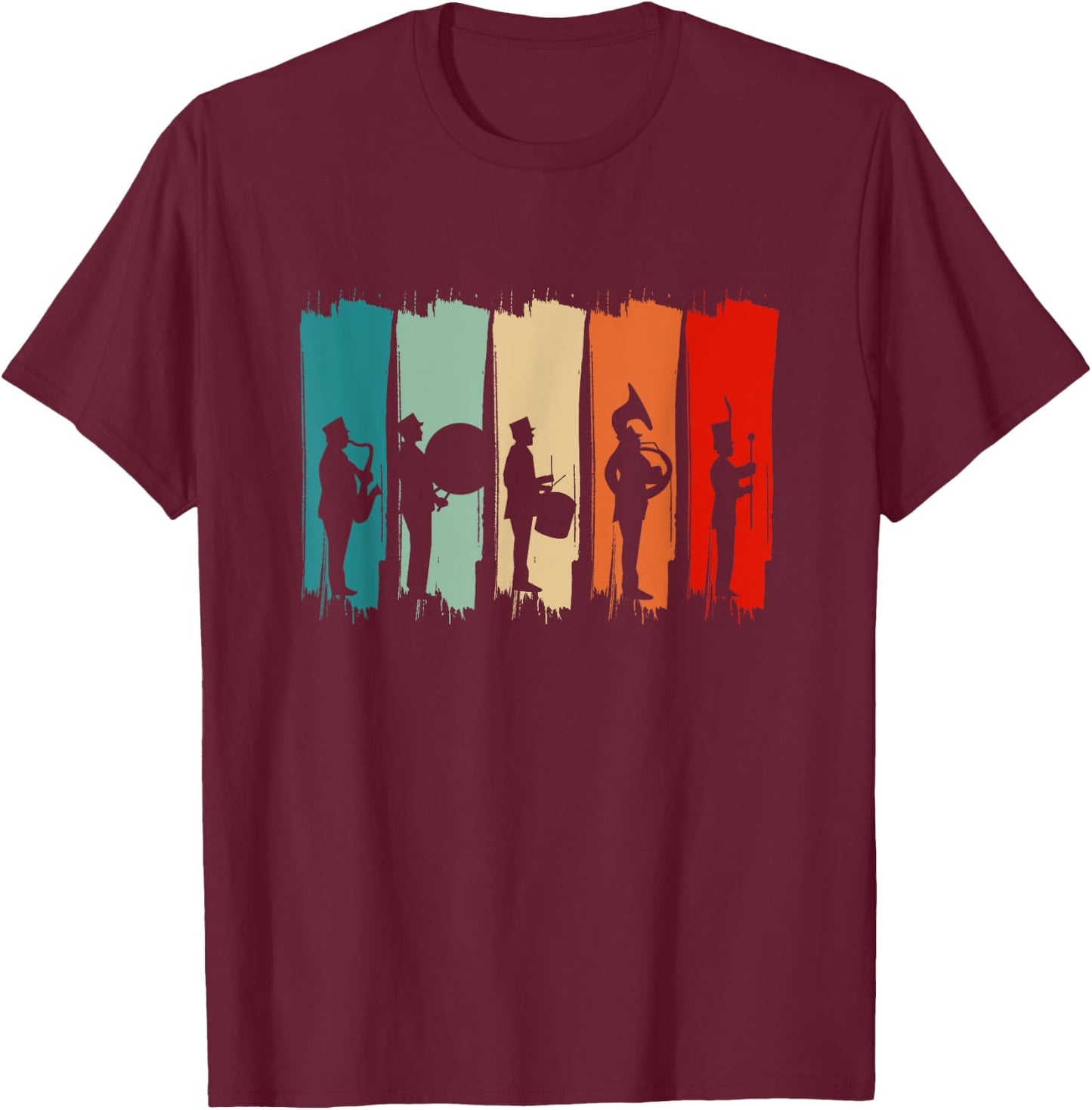 Vintage Band Instruments Band Member Marching Band T-Shirt - T-Shirt | Maroon