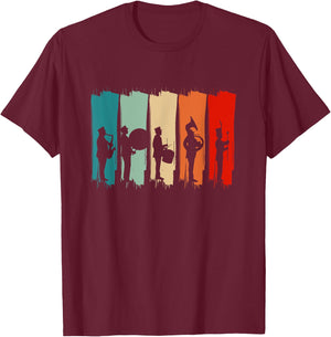 Vintage Band Instruments Band Member Marching Band T-Shirt - T-Shirt | Maroon