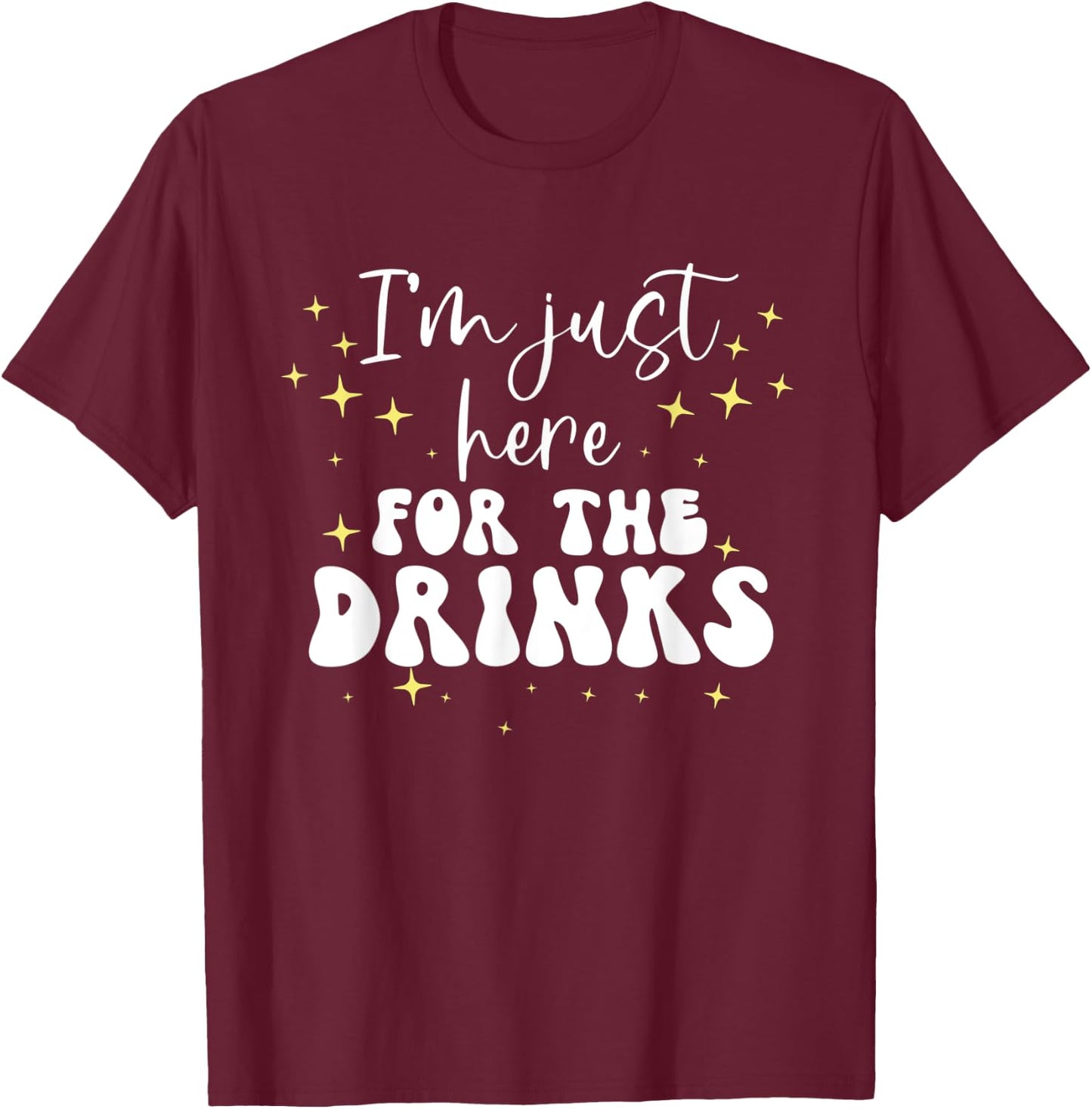 Just Here For The Drinks Halloween Group Matching Costumes T-Shirt - T-Shirt | Maroon