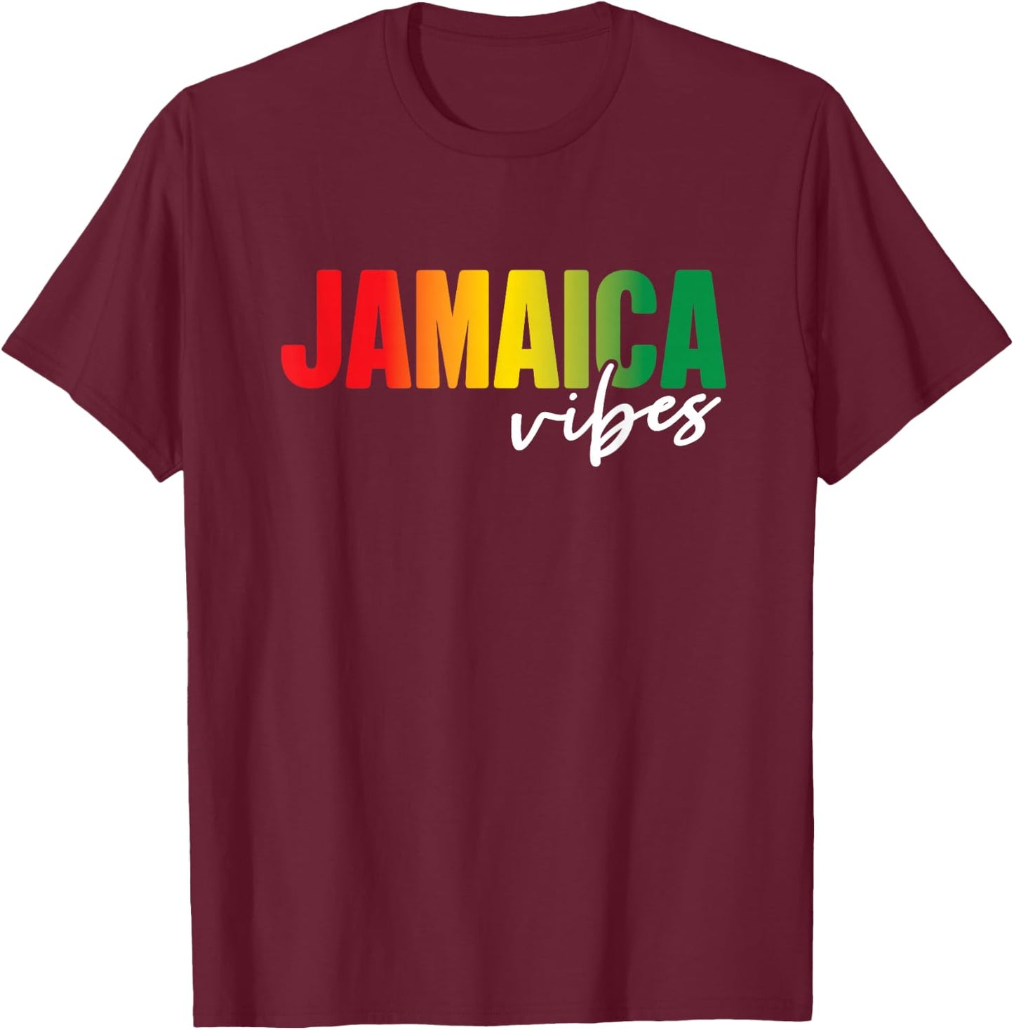 Retro Jamaica Vibes Jamaican Girls Vacation Souvenir T-Shirt - T-Shirt | Maroon