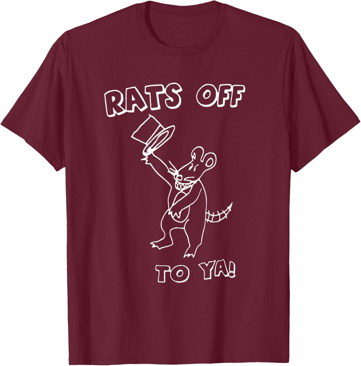 Funny Rat Off To Ya Mouse Costume T-Shirt - T-Shirt | Maroon