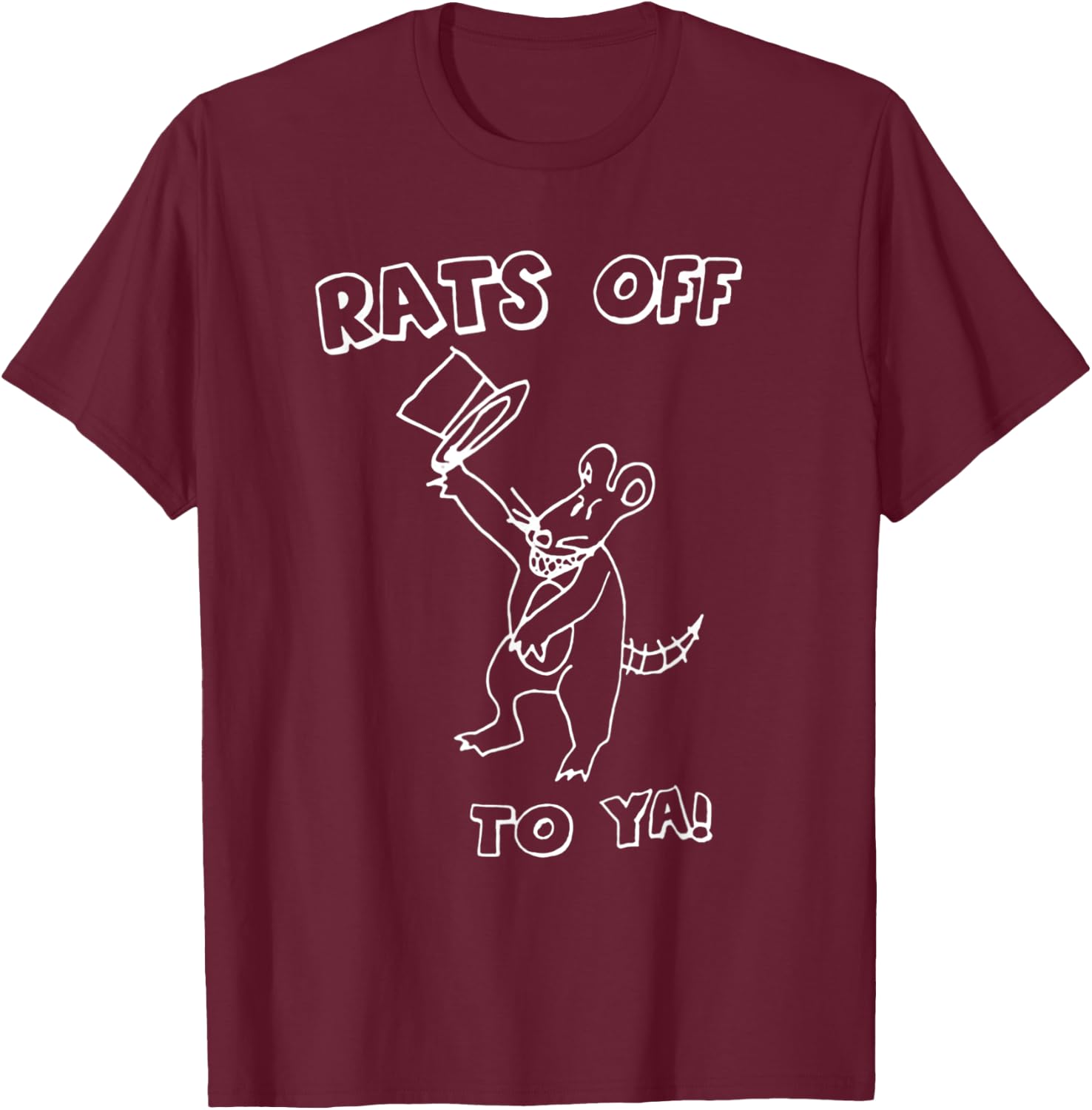 Funny Rat Off To Ya Mouse Costume T-Shirt - T-Shirt | Maroon