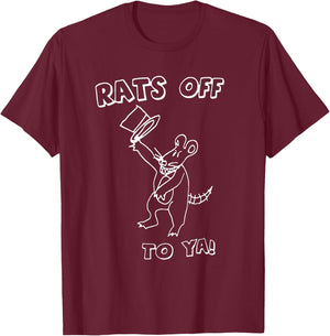 Funny Rat Off To Ya Mouse Costume T-Shirt - T-Shirt | Maroon
