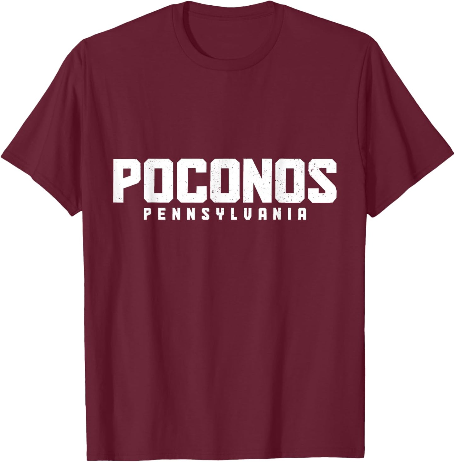 Poconos Pennsylvania Vintage Pocono Mountains T-Shirt - T-Shirt | Maroon