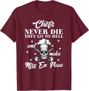 Mise En Place - Restaurant Gastronomie Professional Chef T-Shirt - T-Shirt | Maroon
