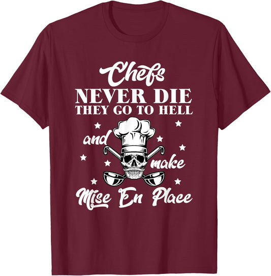 Mise En Place - Restaurant Gastronomie Professional Chef T-Shirt - T-Shirt | Maroon