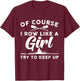 Funny Rowing Art For Girls Women Crew Rowing Row Coxswain T-Shirt - T-Shirt | Maroon