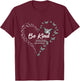 Butterfly Be Kind Gray Ribbon Dyslexia Awareness T-Shirt - T-Shirt | Maroon