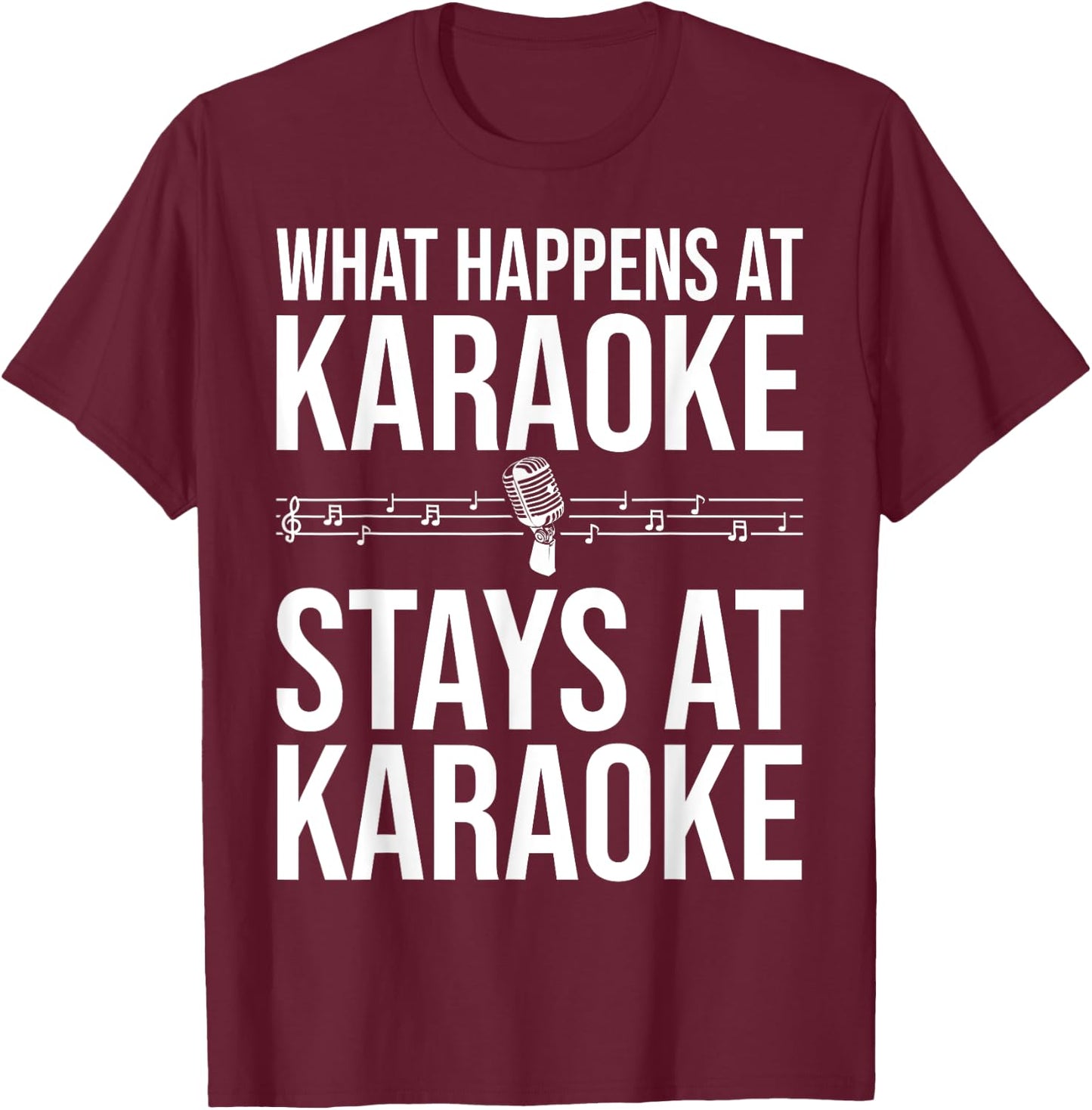 Funny Karaoke Designs Women Singers Music Lovers T-Shirt - T-Shirt | Maroon