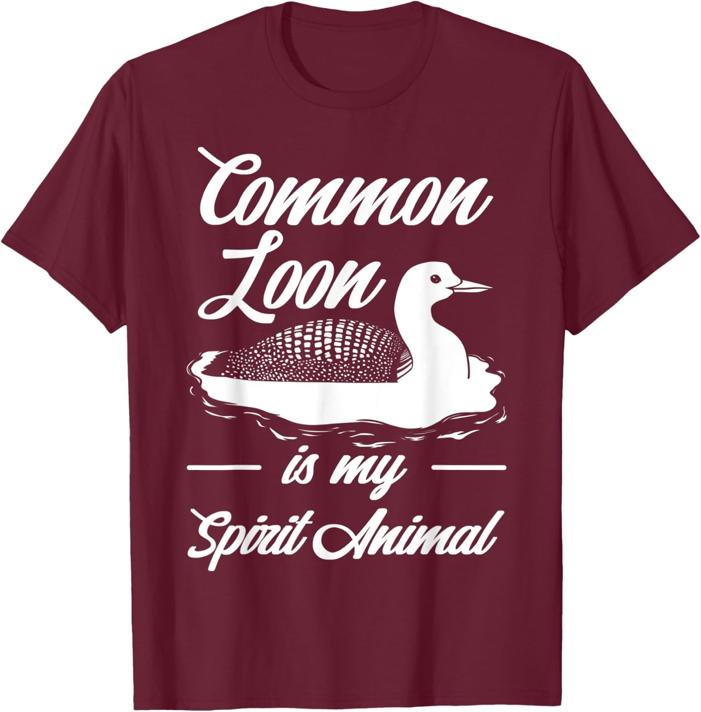 Common Loon Bird Ducks Funny Cute T-Shirt - T-Shirt | Maroon