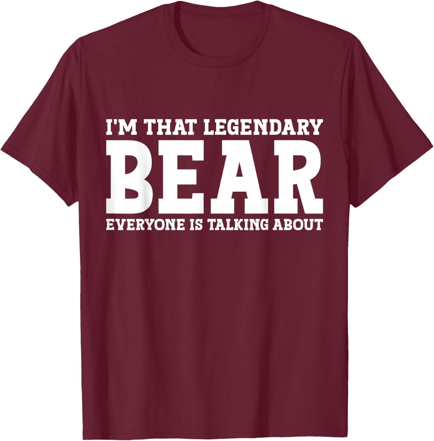 Bear Personal Name Funny Bear T-Shirt - T-Shirt | Maroon