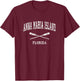 Anna Maria Island Florida Vintage Nautical Paddles Sports Oa T-Shirt - T-Shirt | Maroon