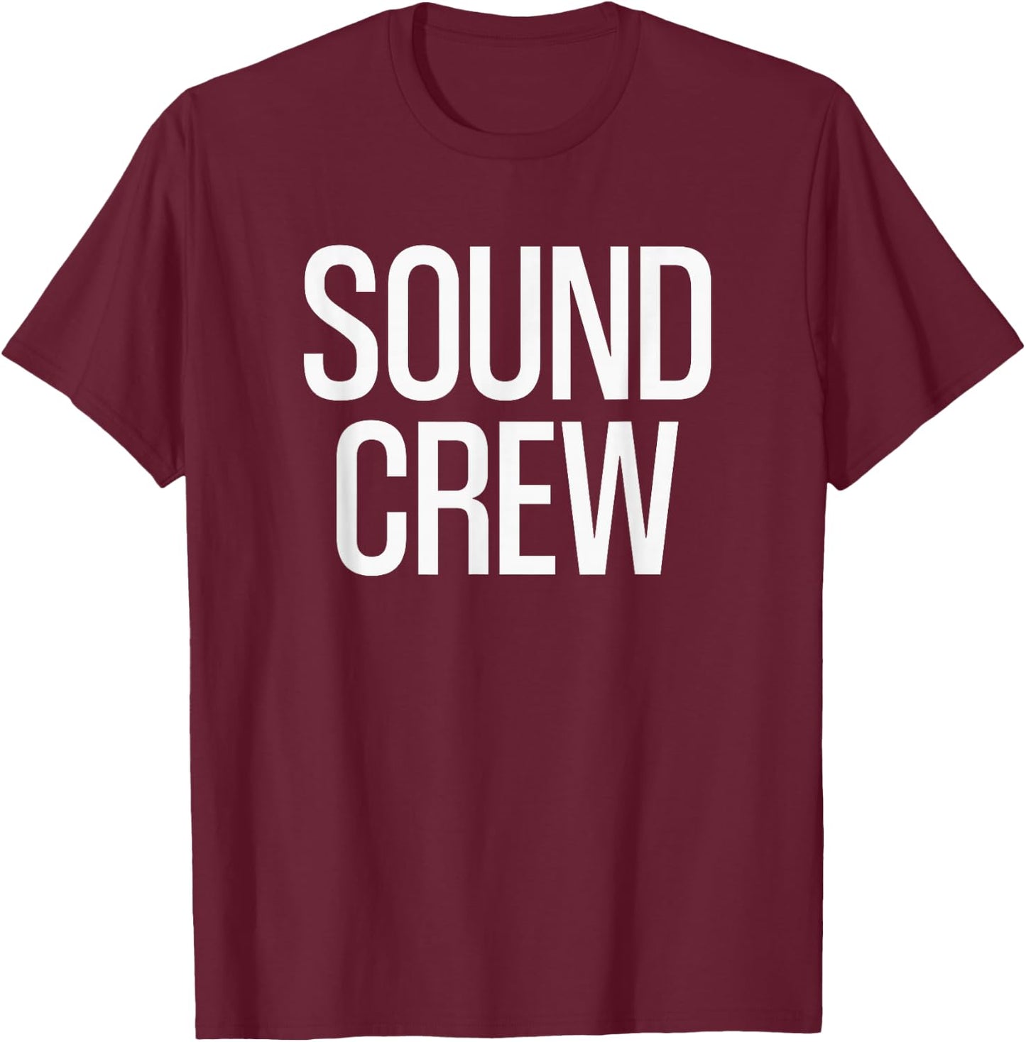 Bold Sound Crew Text | Film Crew T-Shirt - T-Shirt | Maroon