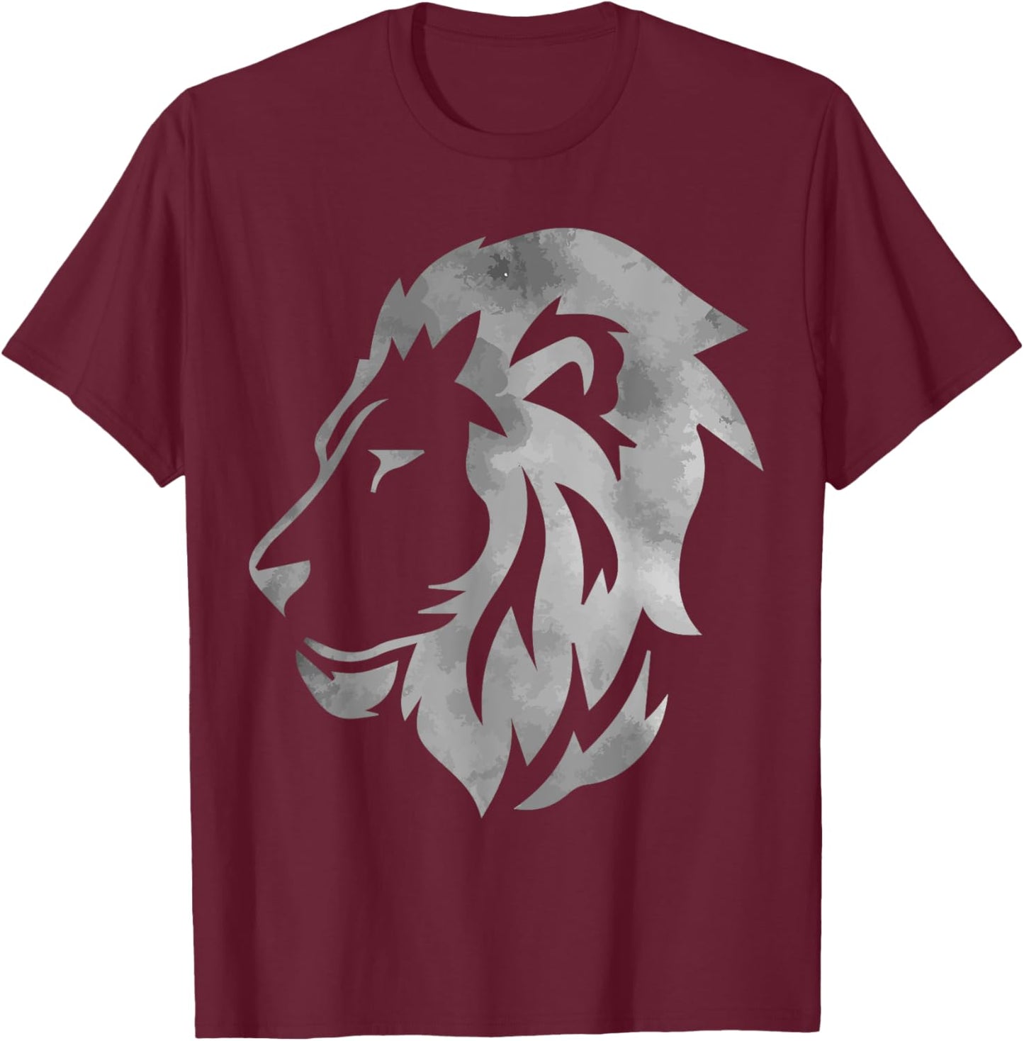 Lion Art Funny Felidae Large Cat Lover Outfit Men Women Kids T-Shirt - T-Shirt | Maroon