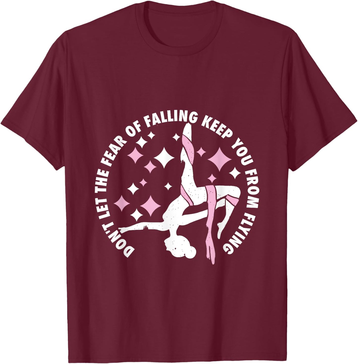 Aerialist | Aerial Yoga | Circus Artist from Silk Acrobatics T-Shirt - T-Shirt | Maroon