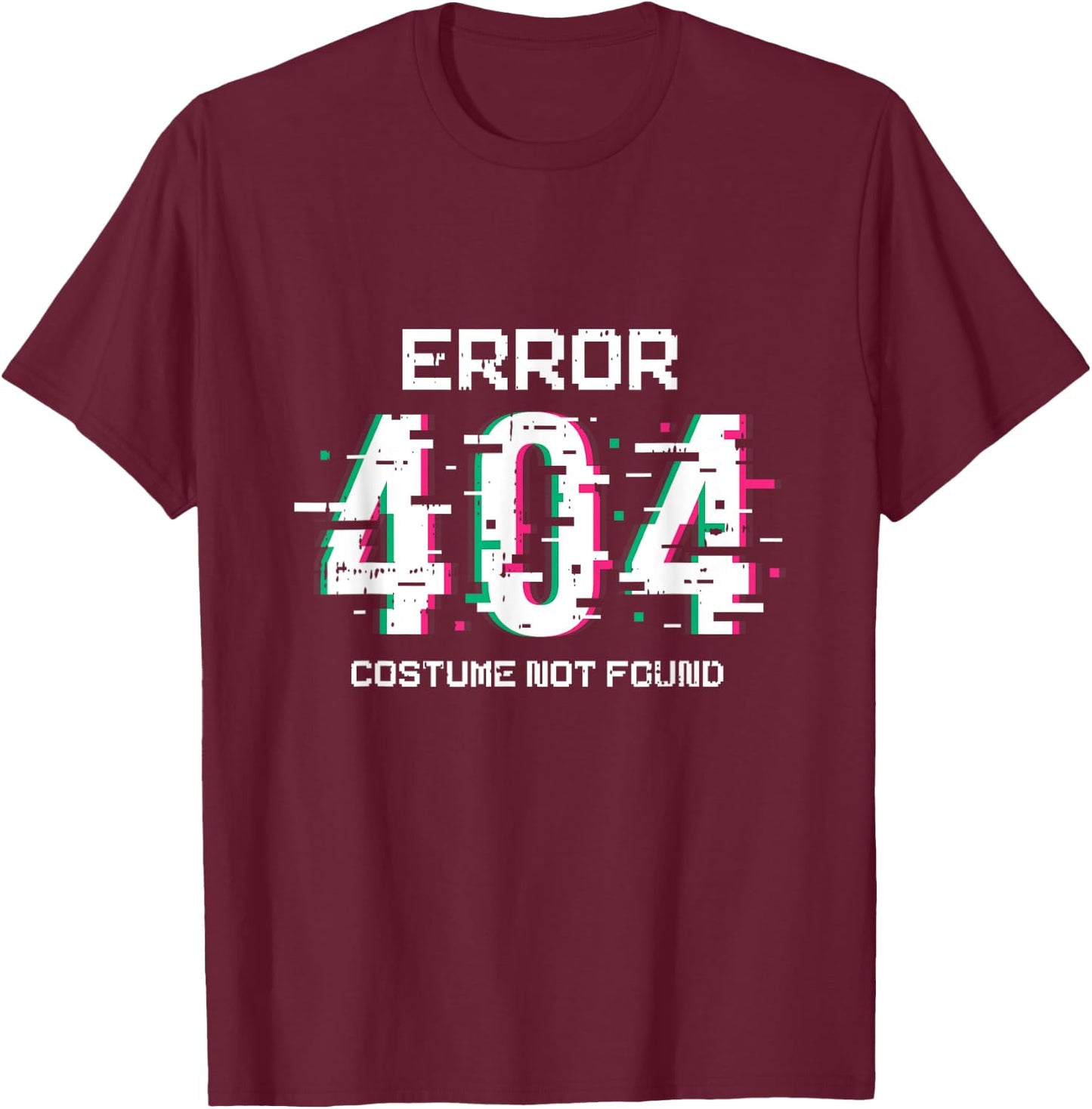 Error 404 Costume Not Found Halloween Funny Coding Coder T-Shirt - T-Shirt | Maroon