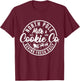 North Pole Milk And Cookie Co Funny Baking Christmas Costume T-Shirt - T-Shirt | Maroon
