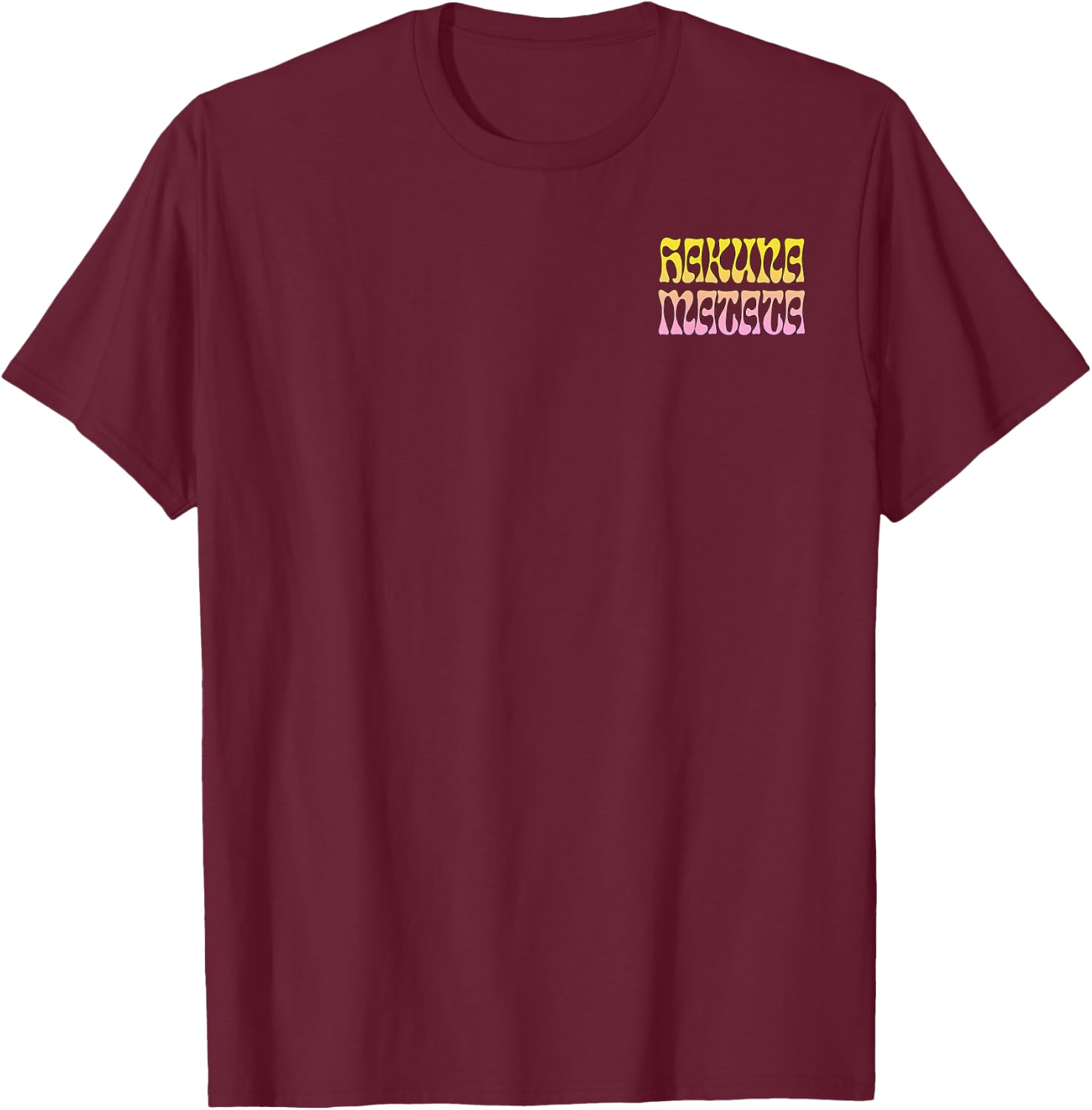Disney The Lion King Simba Hakuna Matata Front and Back T-Shirt - T-Shirt | Maroon