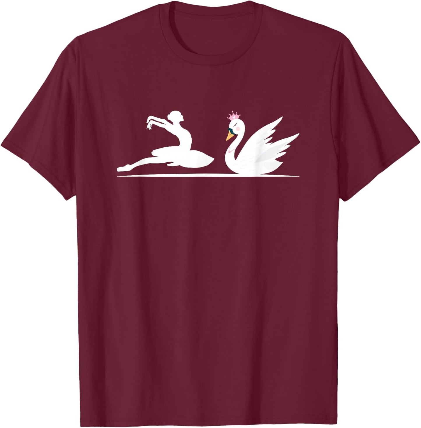 Swan Queen Ballet | Waterfowl | Swan Lovers T-Shirt - T-Shirt | Maroon