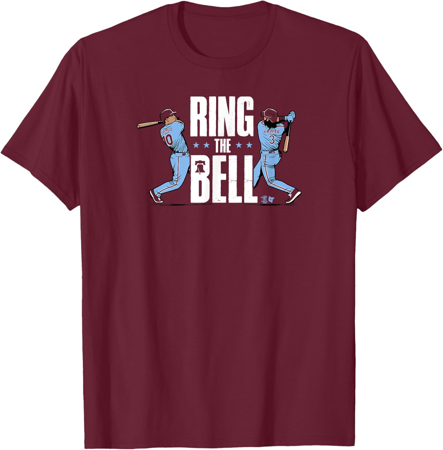 Harper & Realmuto - Ring the Bell - Philadelphia Baseball T-Shirt - T-Shirt | Maroon