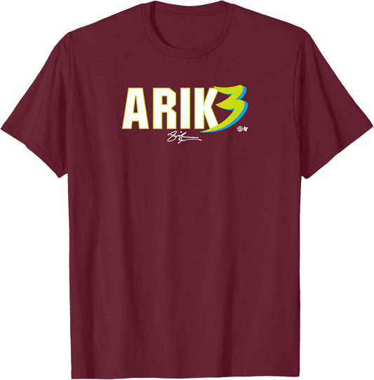 Arike Ogunbowale: ARIK3 - Dallas Basketball T-Shirt - T-Shirt | Maroon
