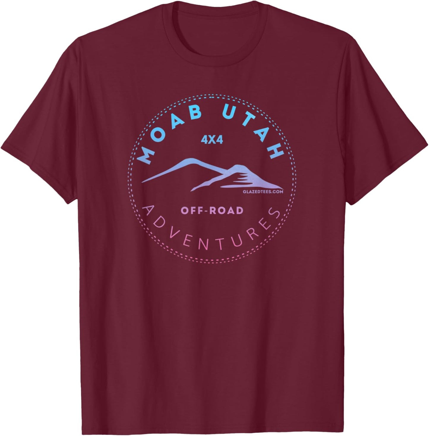 Moab Utah 4x4 Off Road Retro Adventures T-Shirt - T-Shirt | Maroon