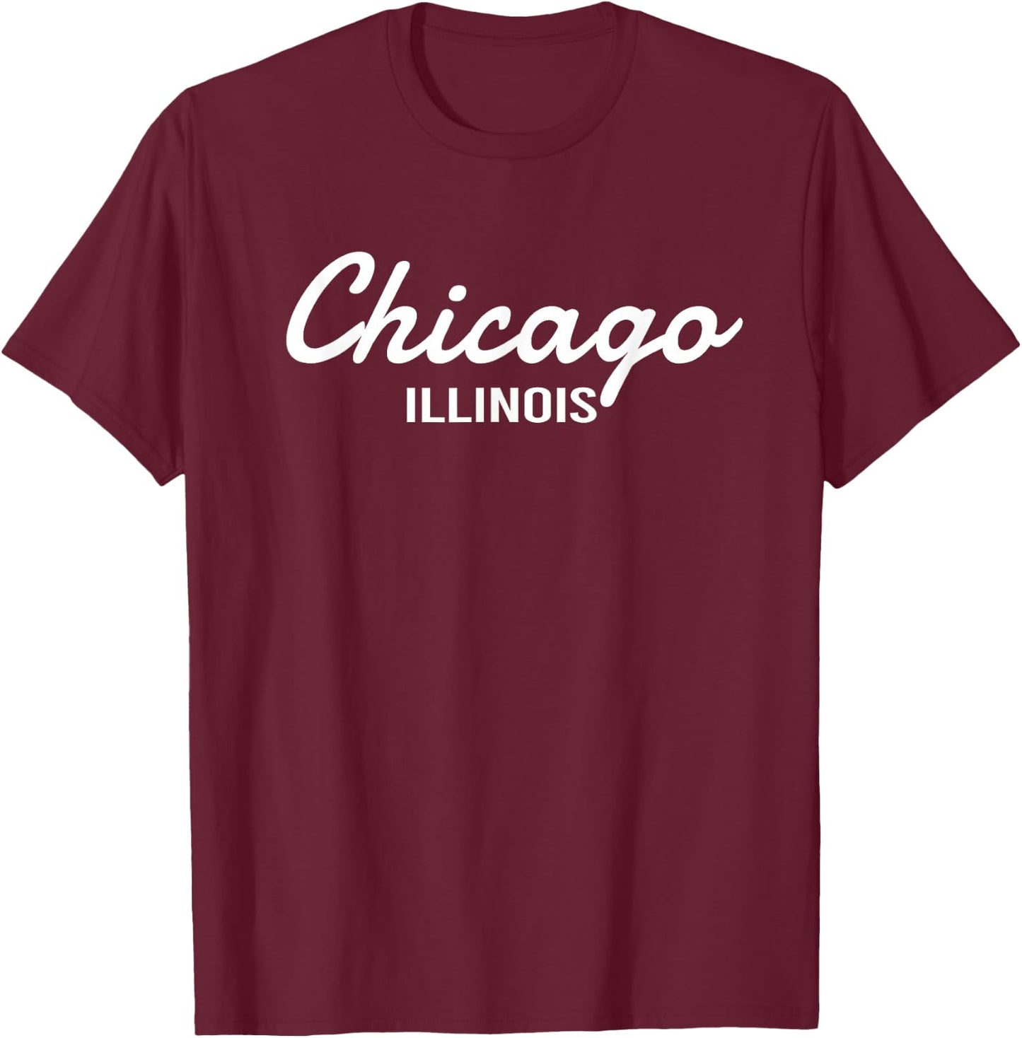 Chicago - Illinois - Throwback Design - Classic T-Shirt - T-Shirt | Maroon