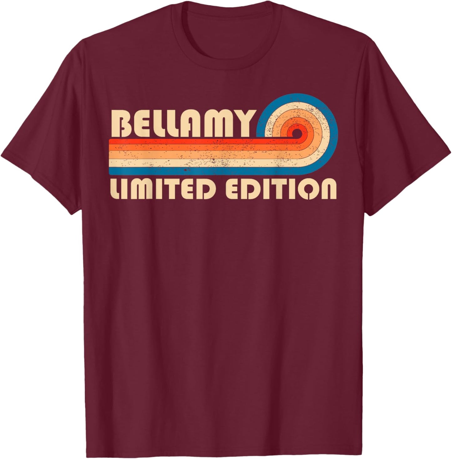 BELLAMY Surname Retro Vintage 80s 90s Birthday Reunion T-Shirt - T-Shirt | Maroon