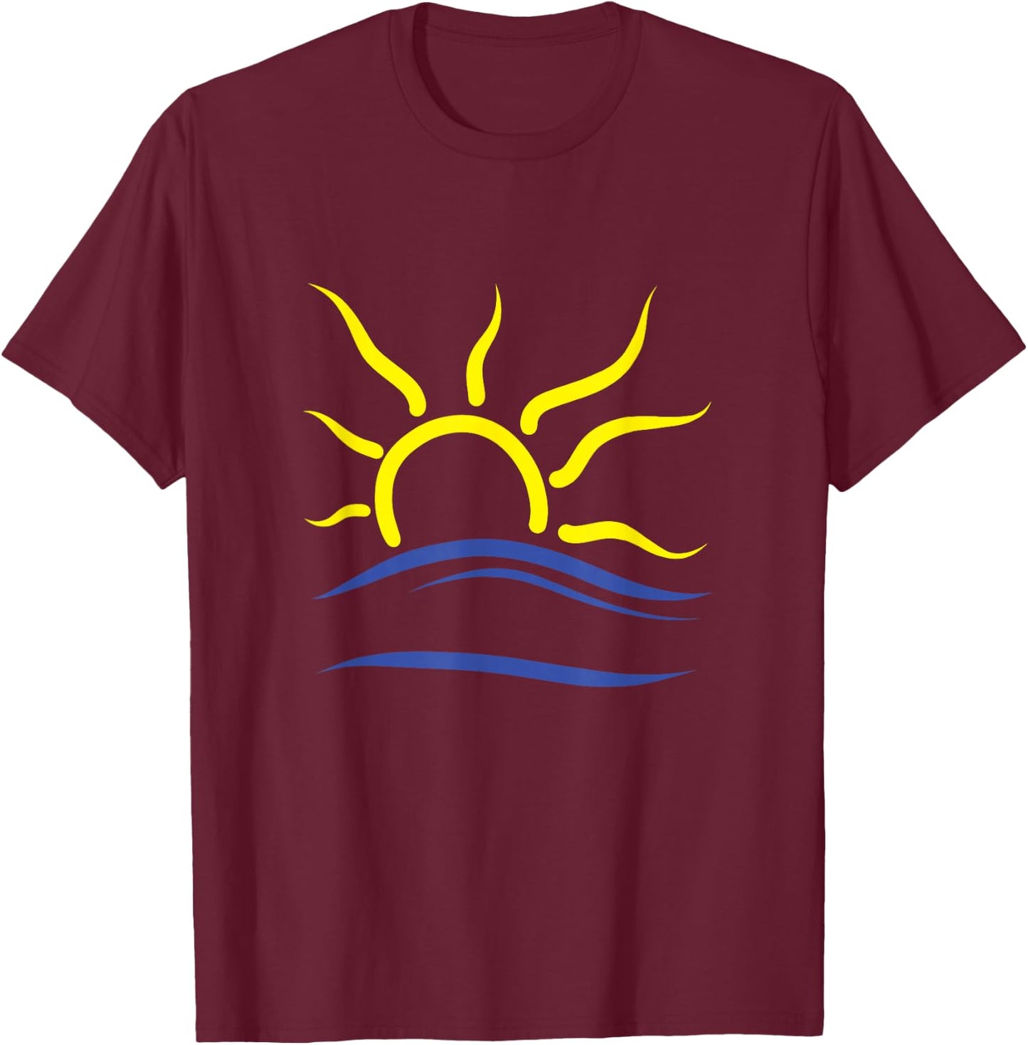 Naturist Symbol and Nudist Pendant Design T-Shirt - T-Shirt | Maroon