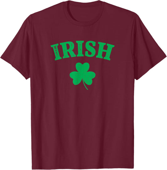 St. Patricks Day Vintage Irish - Men's Black Small Classic Fit Short Sleeve T-Shirt - T-Shirt | Maroon