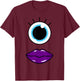 Funny Cute Goth Monster Face Eyeball Easy Halloween Costume T-Shirt - T-Shirt | Maroon