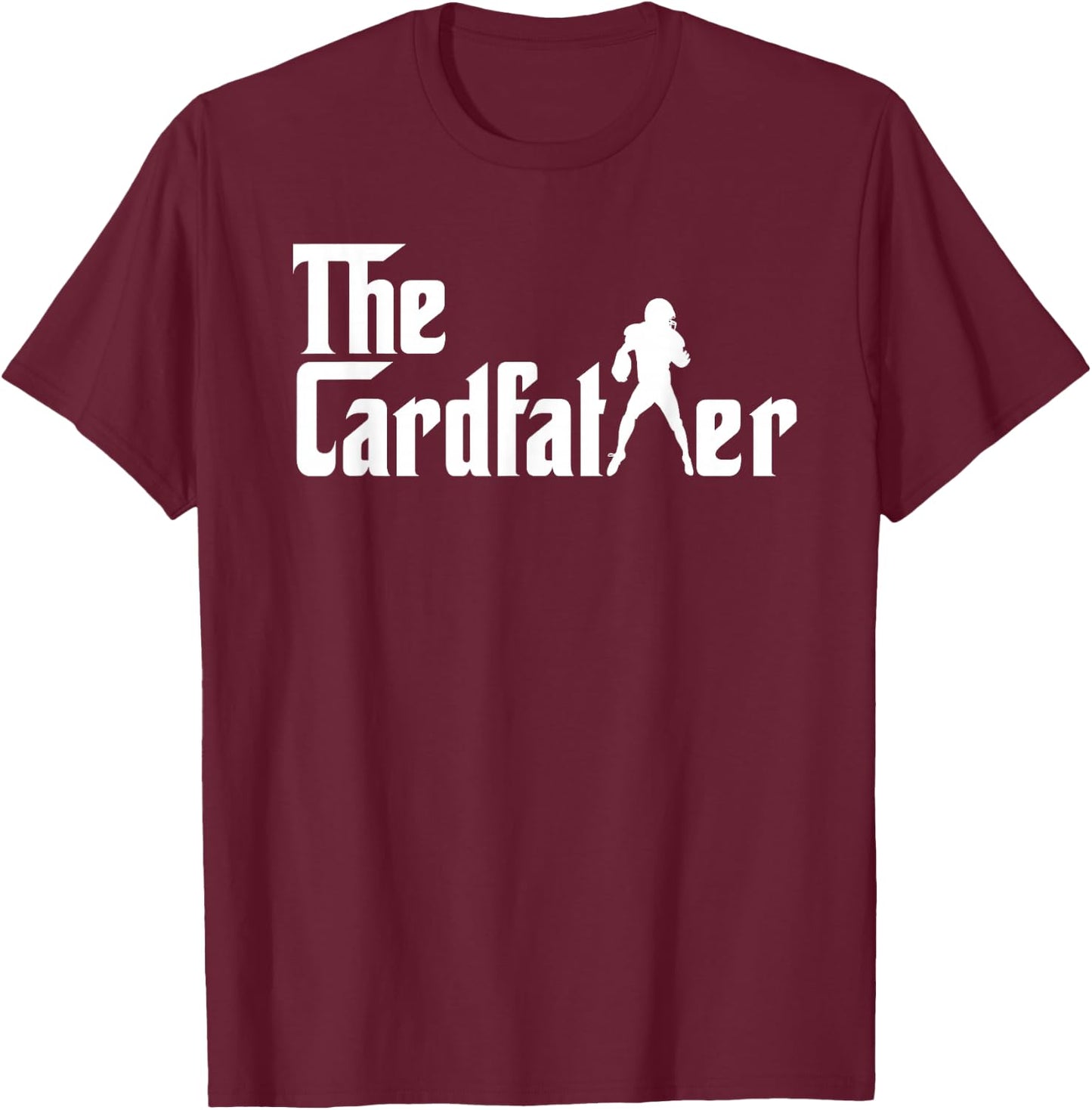 The Cardfather Funny Football Card Collector - -Adults/Kids - Black - Small - Short Sleeve - - Modern - Fun - Football - Baseball T-Shirt - T-Shirt | Maroon