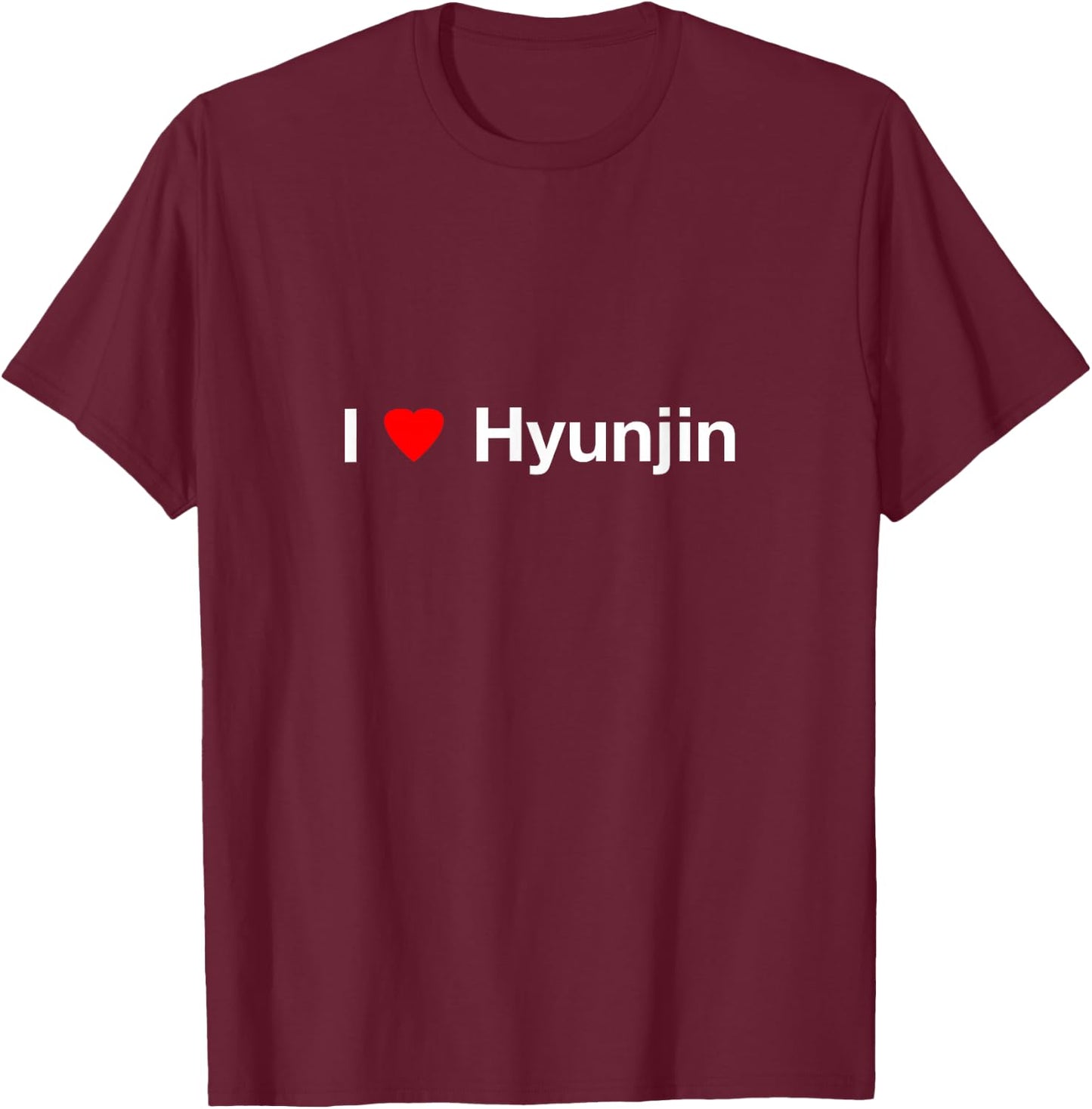 I Heart Hyunjin T-Shirt - T-Shirt | Maroon