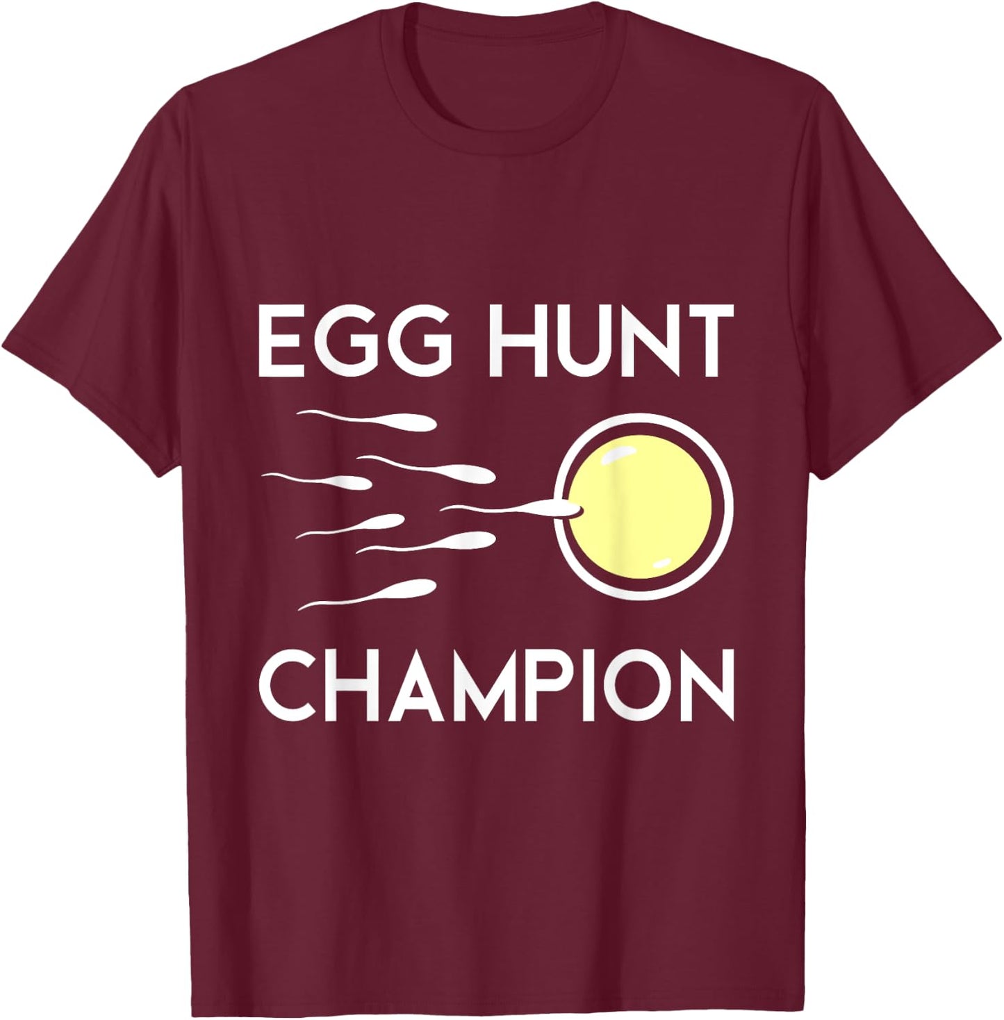 Egg Hunt Champion Funny Dad Easter Pregnancy Announcement T-Shirt - T-Shirt | Maroon