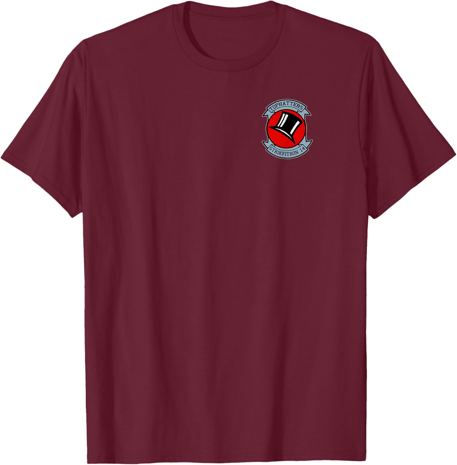 Strike Fighter Squadron VFA-14 "Tophatters" F-18 T-Shirt - T-Shirt | Maroon