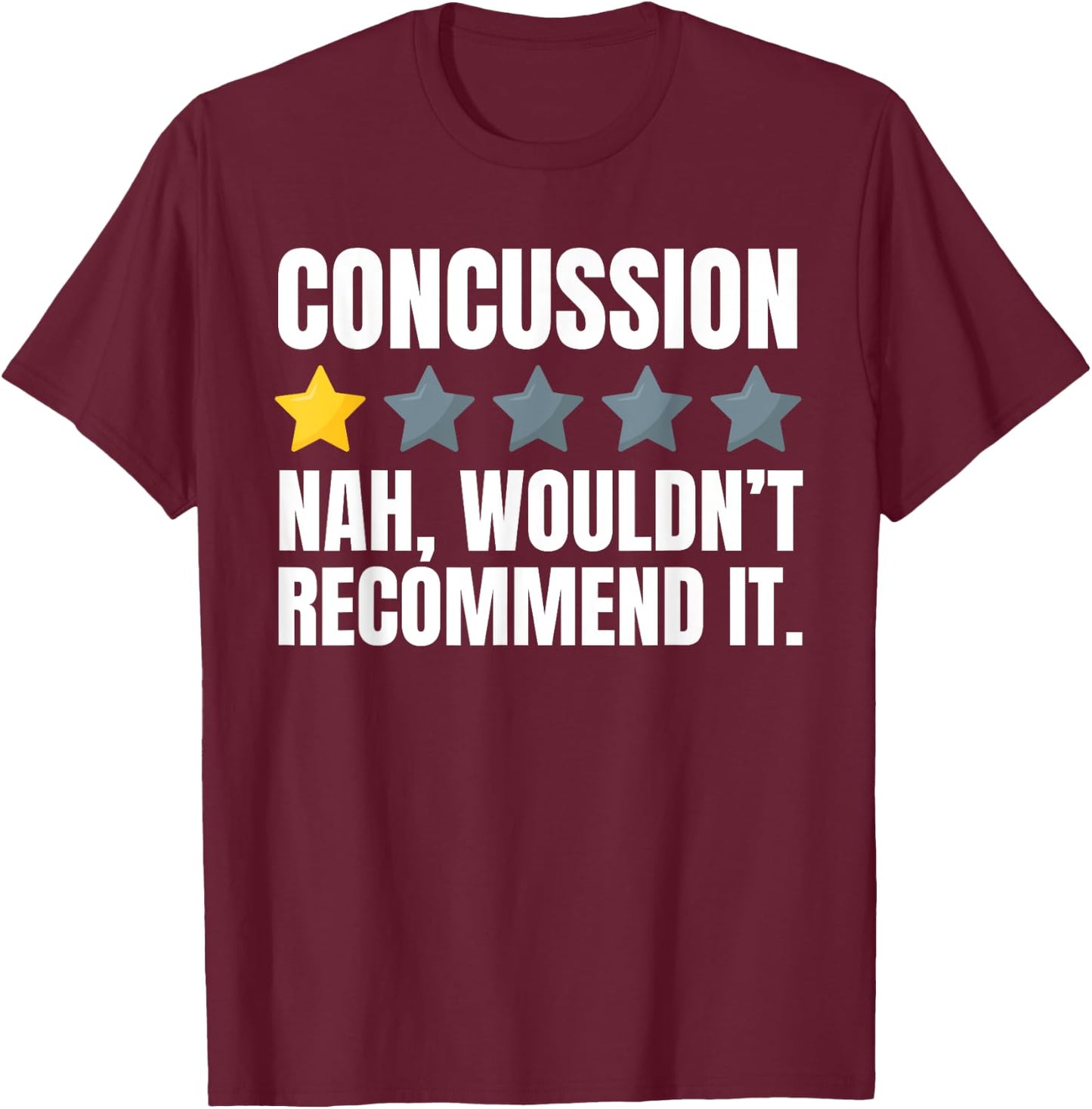 Funny Concussion And Head Injury Recovery T-Shirt - T-Shirt | Maroon