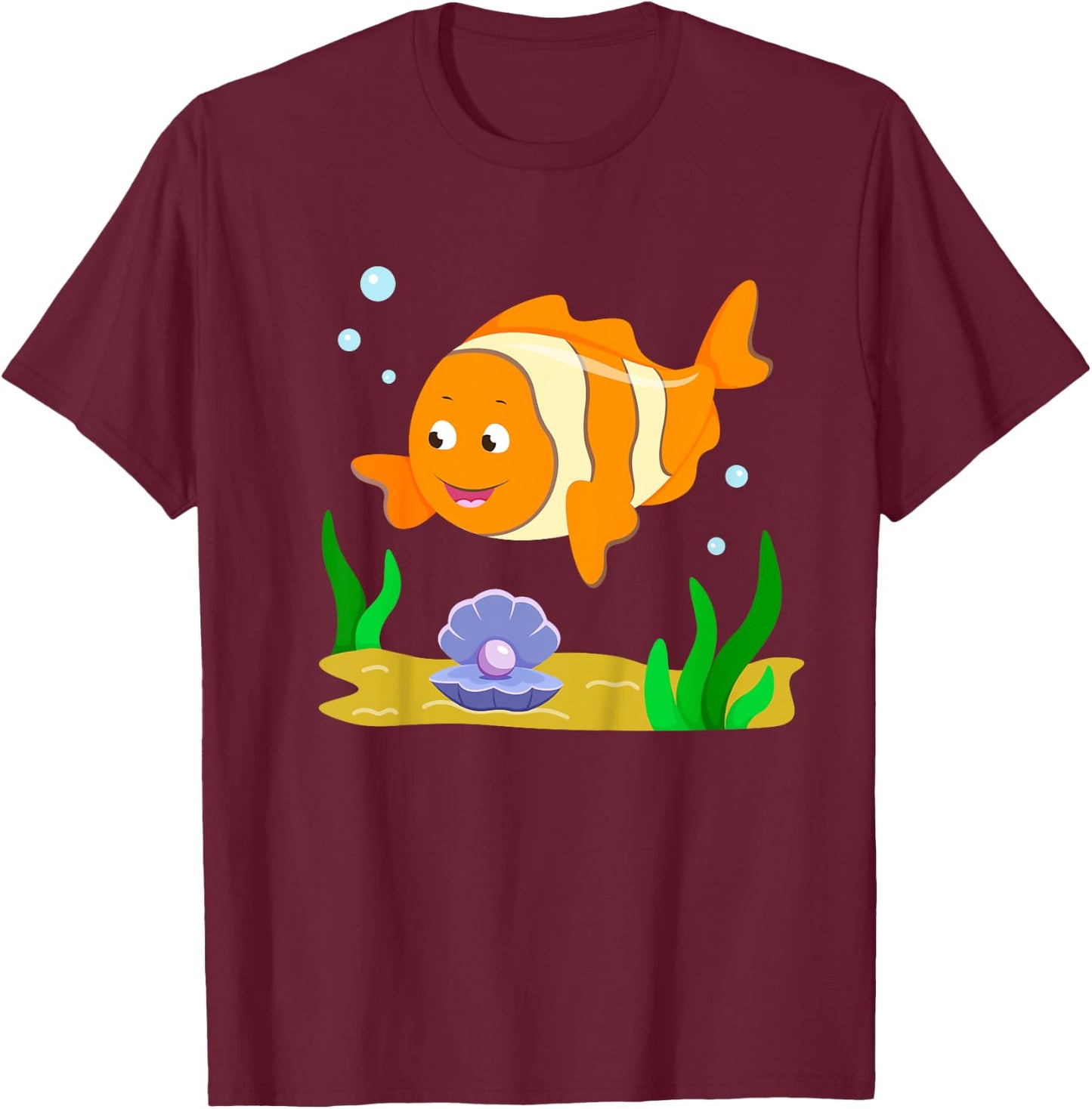 Cute clown fish baby boy girl toddler T-Shirt - T-Shirt | Maroon