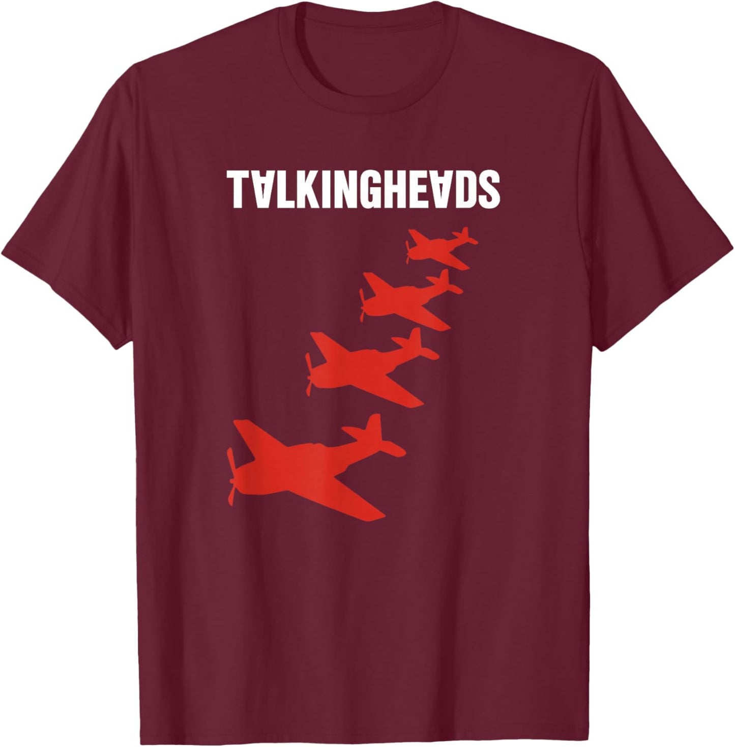 Talking Heads Four Planes T-Shirt - T-Shirt | Maroon