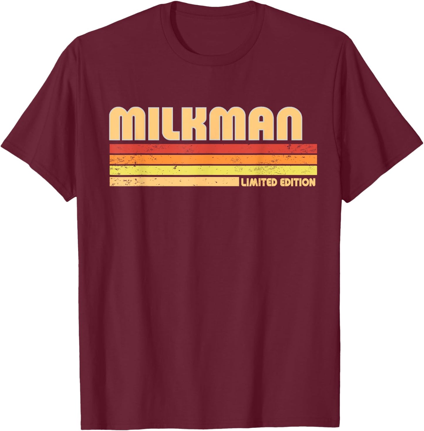 MILKMAN Funny Personalized Title Profession Birthday Idea T-Shirt - T-Shirt | Maroon