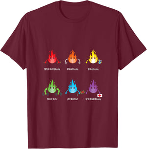 Periodic Elements Chemistry Lovers Science Teacher T-Shirt - T-Shirt | Maroon