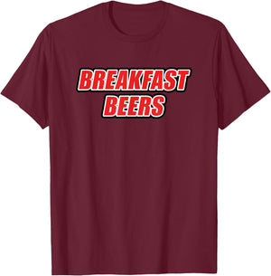 Breakfast Beers T-Shirt - T-Shirt | Maroon
