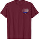 Police Officer Heart Flag American Thin Blue Line Deputy T-Shirt - T-Shirt | Maroon