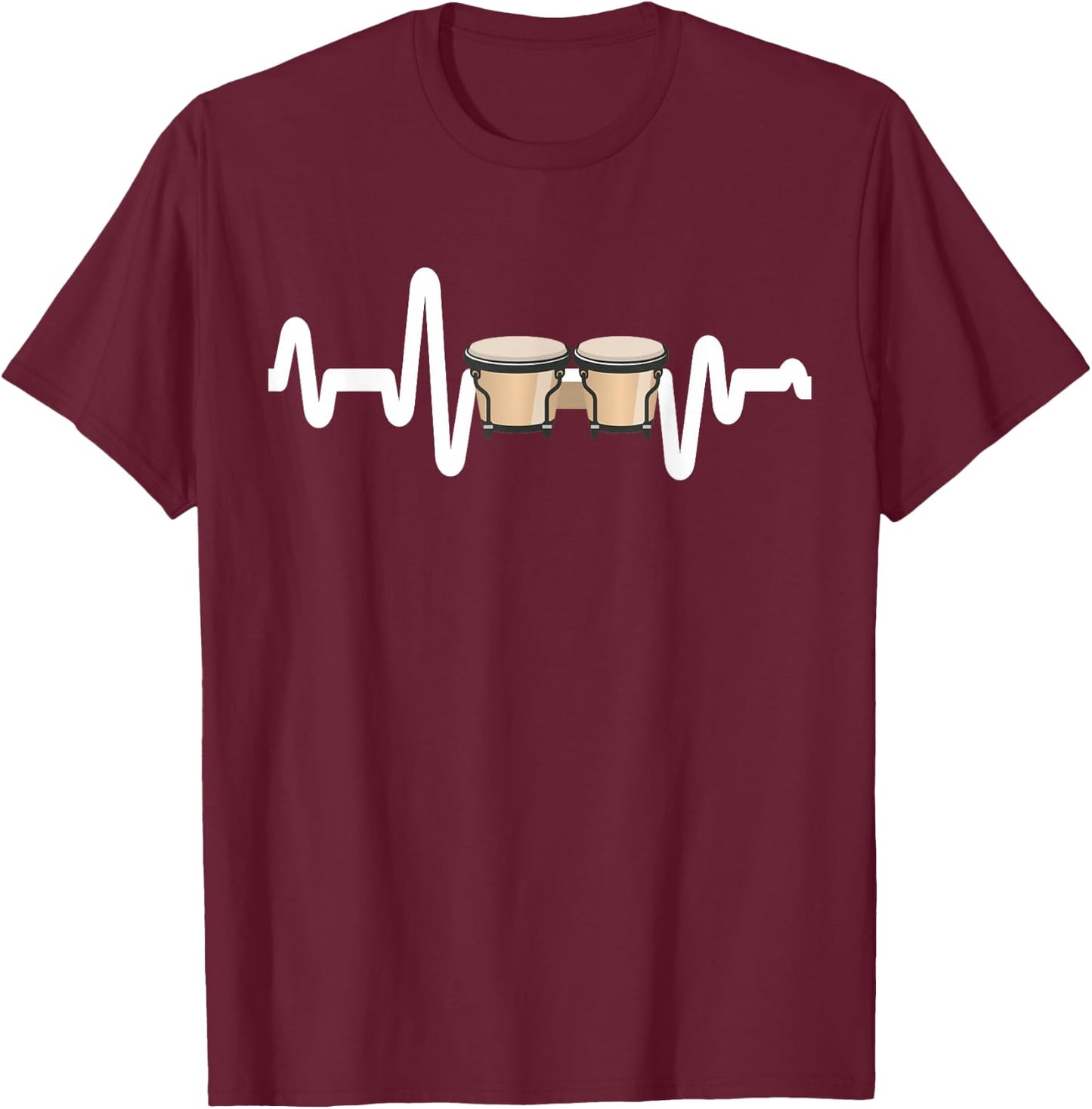 Bongo Hearbeat T-Shirt - T-Shirt | Maroon
