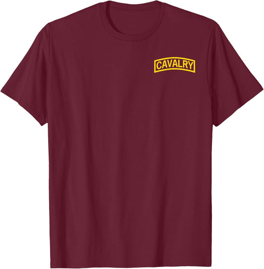 Cavalry Branch Insignia - CAV Scout 19 Delta - 19D - Army T-Shirt - T-Shirt | Maroon