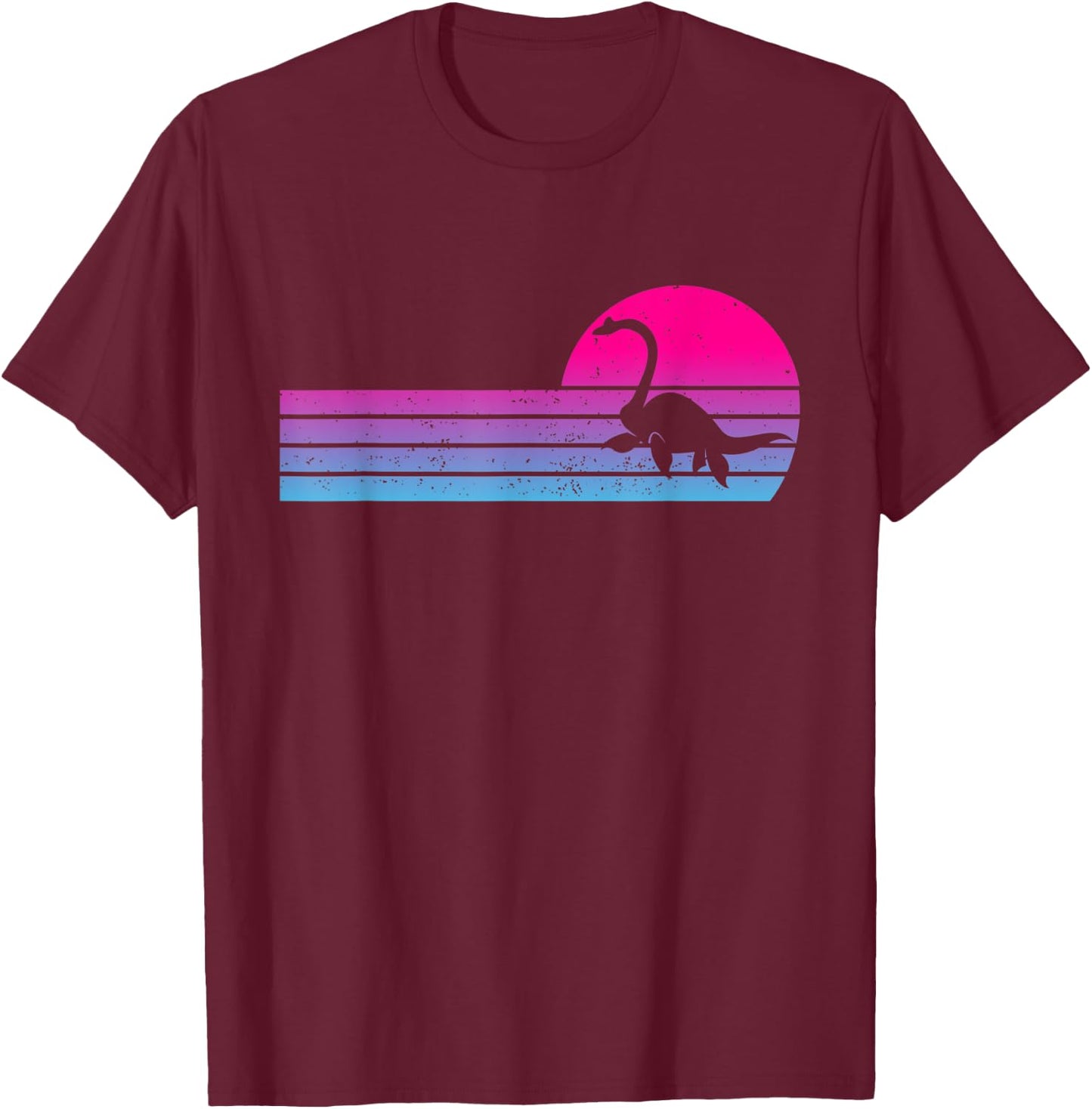 Champ Lake Monster Cryptid Vintage Retro Cryptozoology T-Shirt - T-Shirt | Maroon