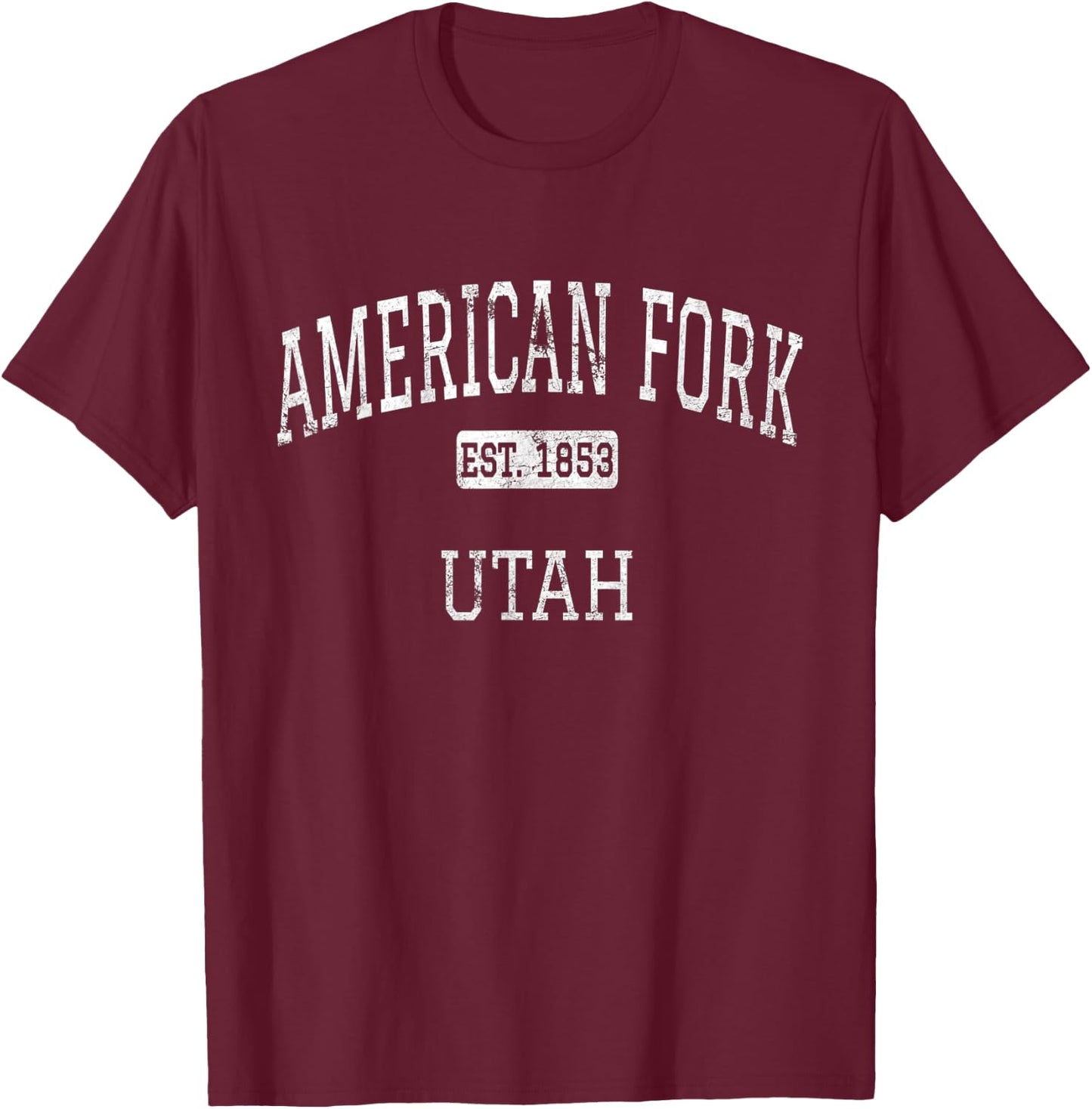 American Fork Utah UT Vintage T-Shirt - T-Shirt | Maroon