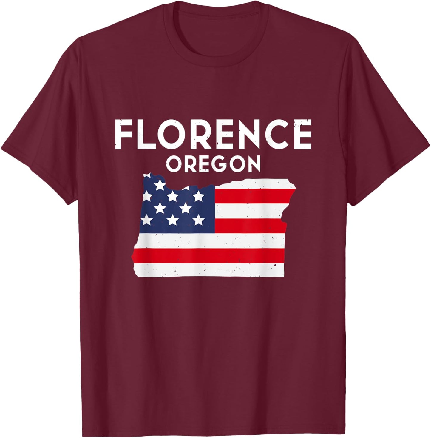 Florence Oregon USA State America Travel Oregonian T-Shirt - T-Shirt | Maroon