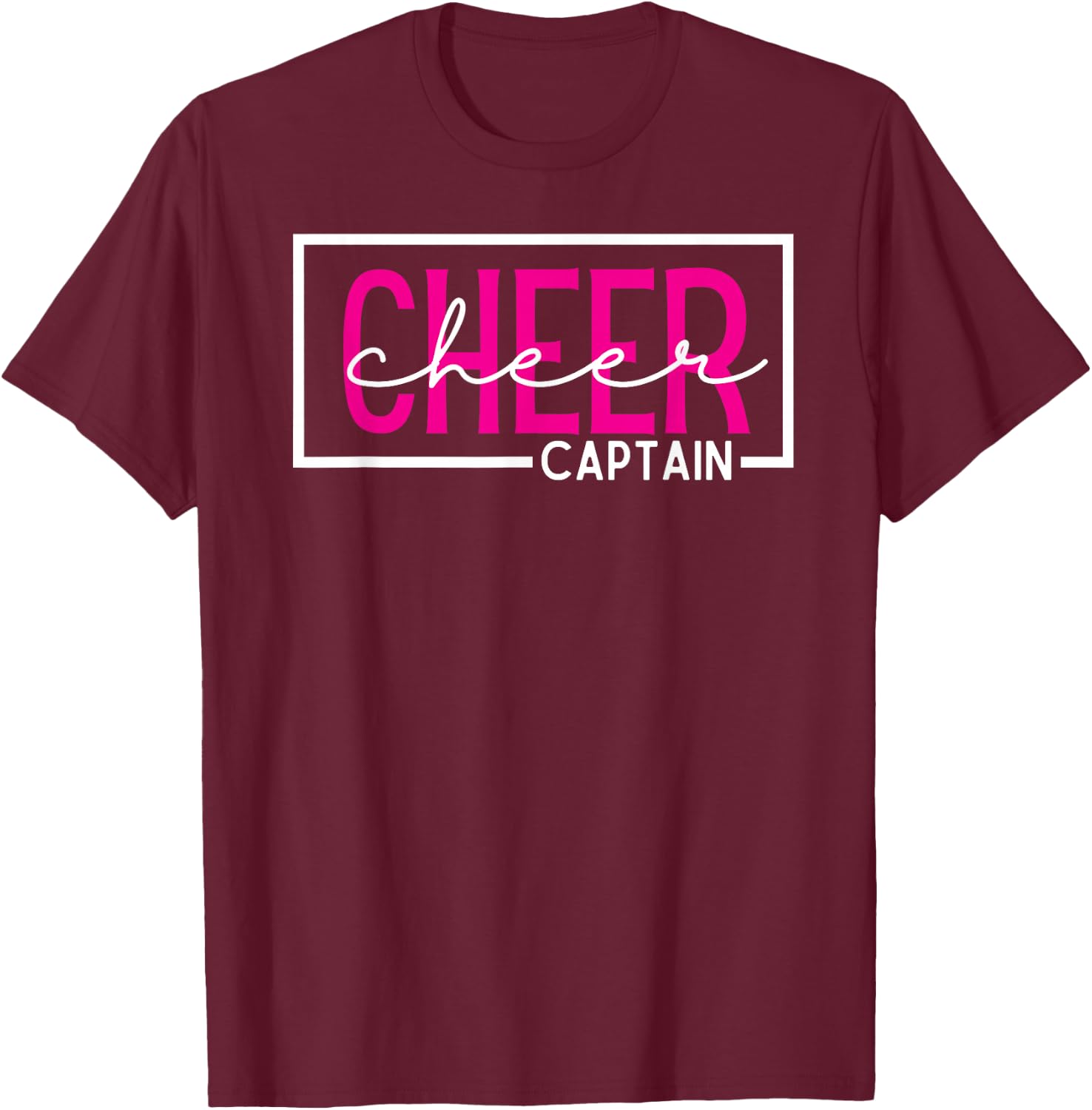 Cheer Captain Cheerleading T-Shirt - T-Shirt | Maroon
