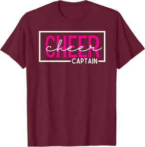 Cheer Captain Cheerleading T-Shirt - T-Shirt | Maroon